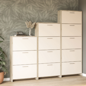 Тумба для взуття 3Д Рене (дуб білий)