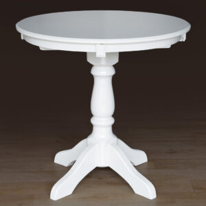 Стіл Чумак нерозкл (D=80), білий (М)