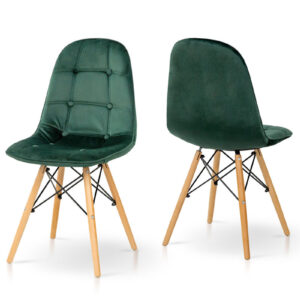 Стілець ДЖАСТІН, велюр зелений (М)