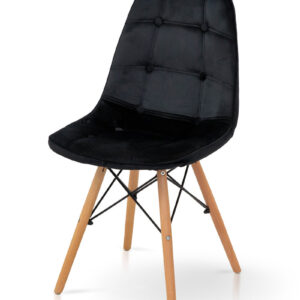 Стілець ДЖАСТІН, велюр чорний (М)