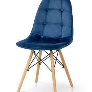 Стілець ДЖАСТІН, велюр синій (М)