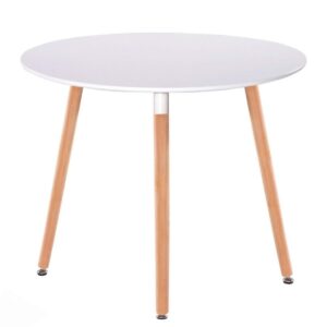 Стіл обідній СІРІУС (Китай) MDF (D=80cm), білий (М)